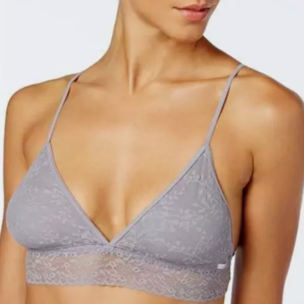 Calvin Klein Gray Triangle Bralette Sleepwear Size M